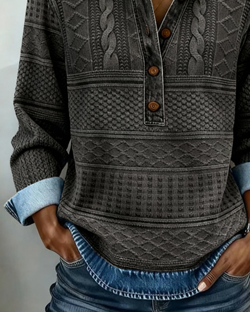 Dolores · Sudadera con cuello y medio botón