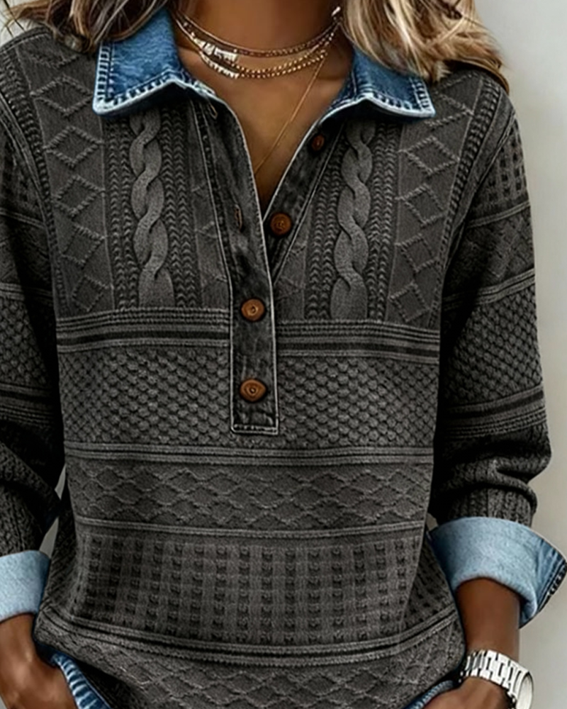 Dolores · Sudadera con cuello y medio botón
