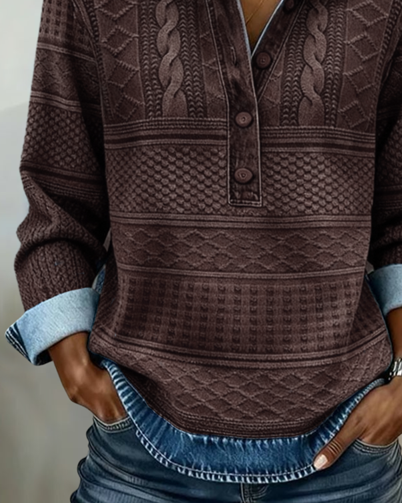 Dolores · Sudadera con cuello y medio botón