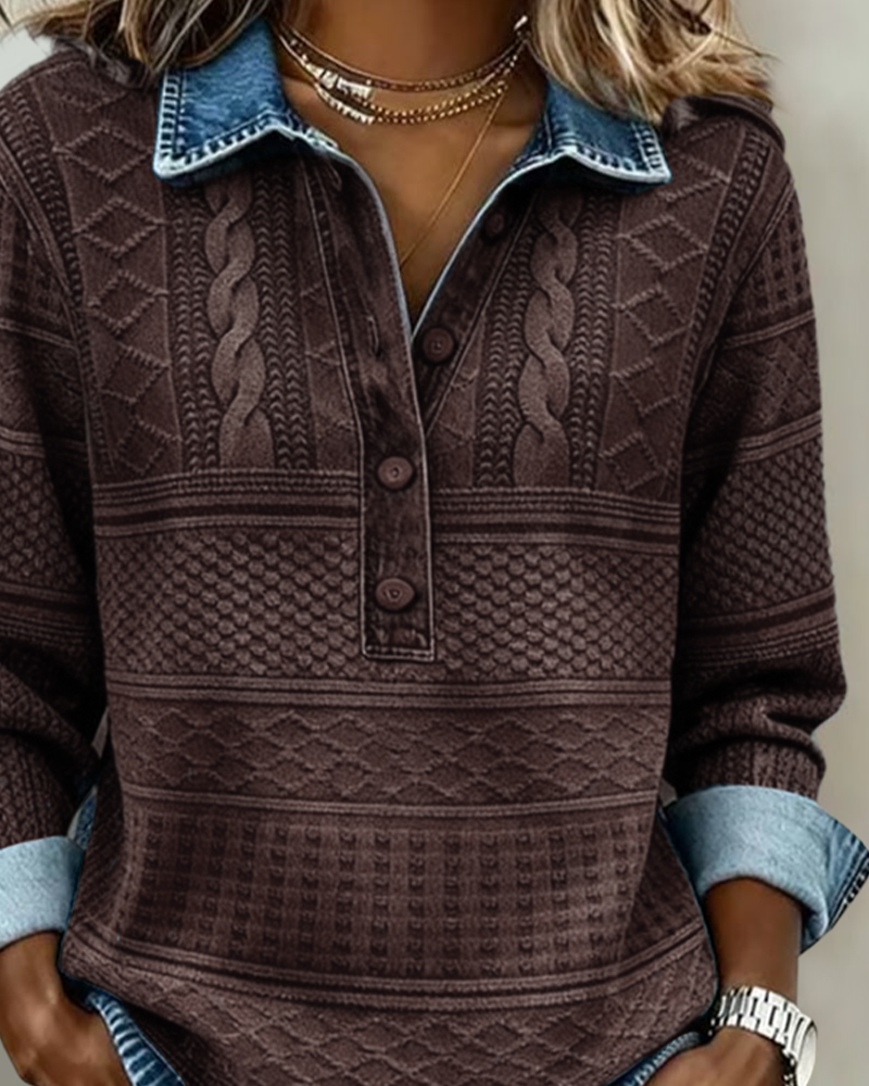 Dolores · Sudadera con cuello y medio botón