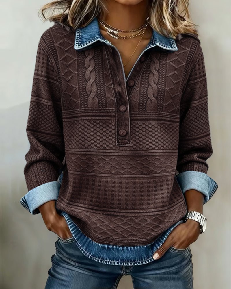 Dolores · Sudadera con cuello y medio botón