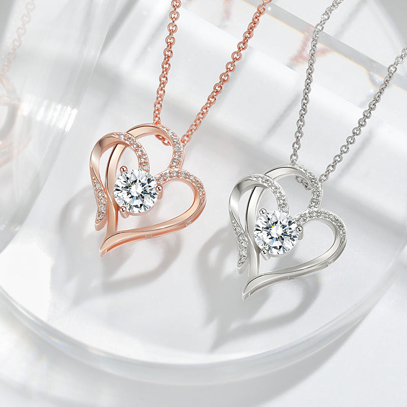 Collar de doble corazón
