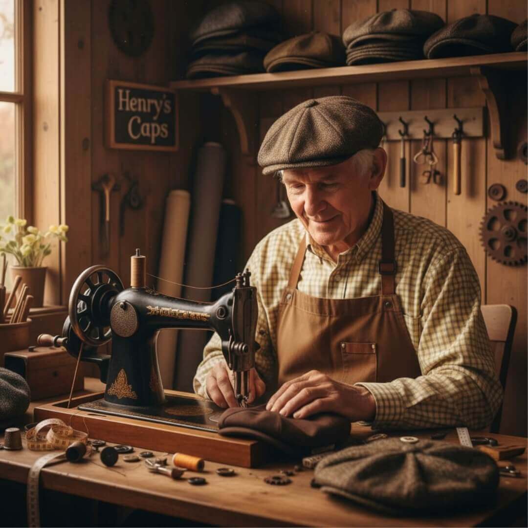 Vegan Leather Flat Cap | COLUMBUS