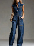 Carmen · Jumpsuit con cuello alto y bolsillos