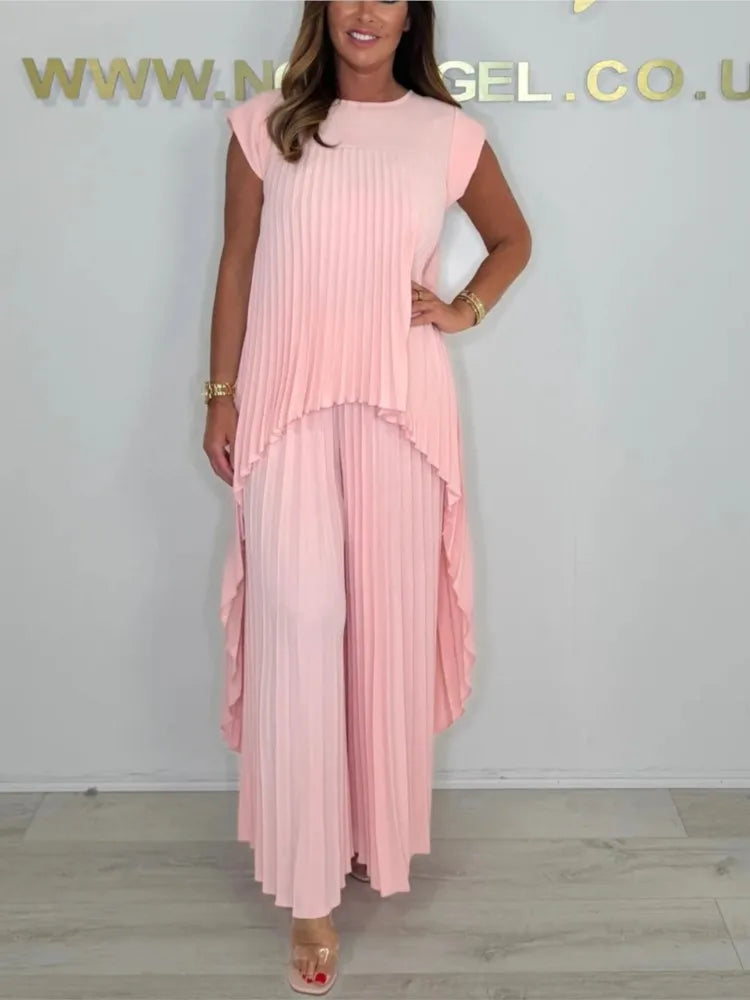 Olivia · Conjunto de dos piezas con top y pantalón fluido