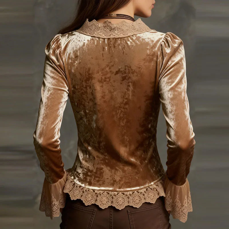 Lola · Blusa patchwork con encaje