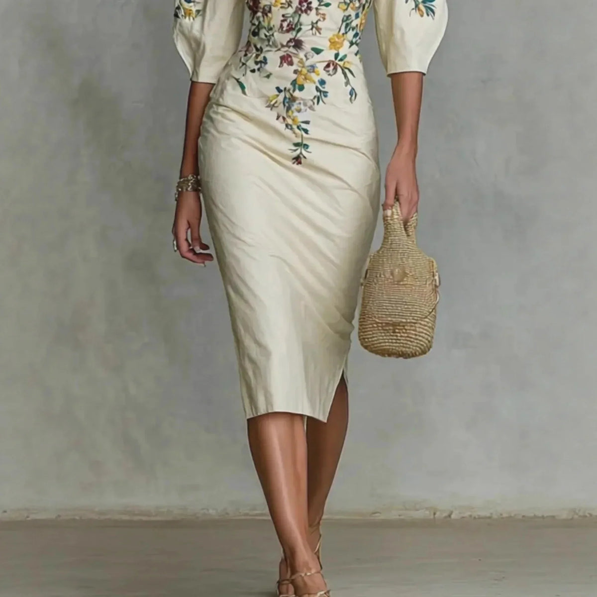 Dolores · Vestido midi con estampado floral