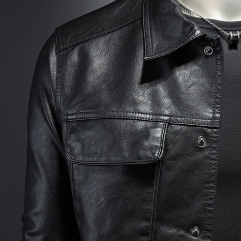 Torino | Chaqueta de cuero con botones