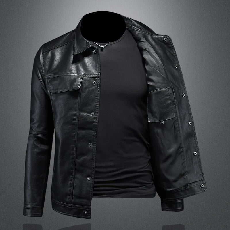 Torino | Chaqueta de cuero con botones