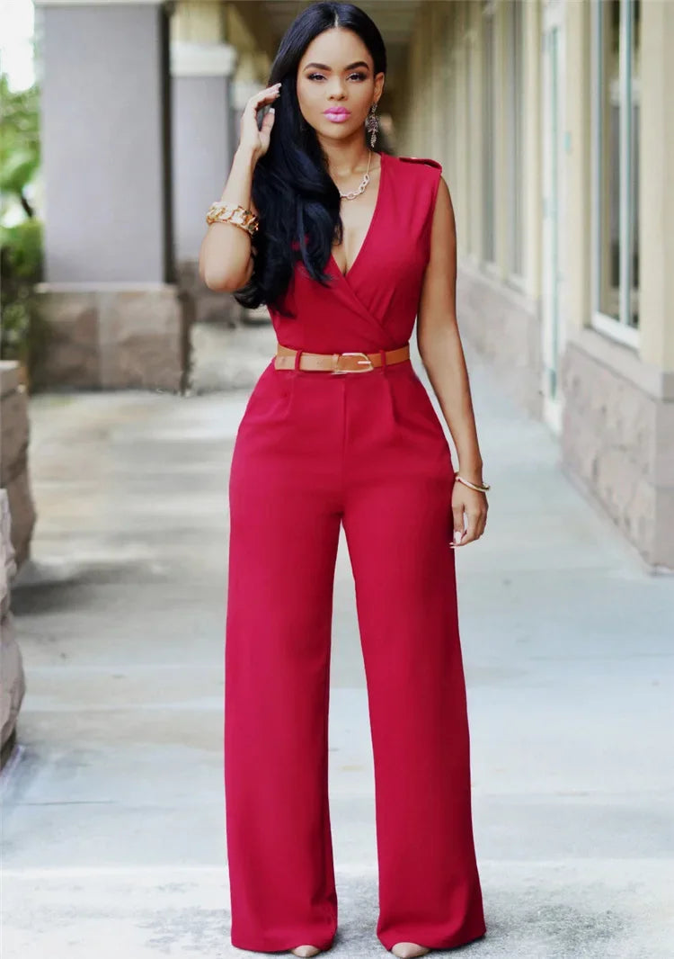 Adriana · Mono elegante con escote en V