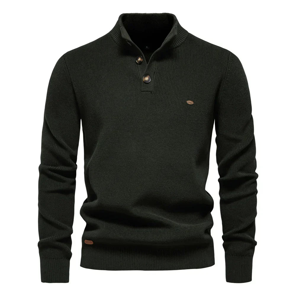 Javier | Elegante jersey de hombre con diseño de botones