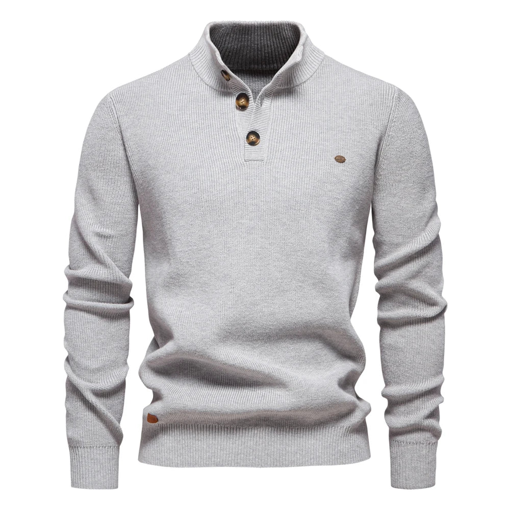 Javier | Elegante jersey de hombre con diseño de botones