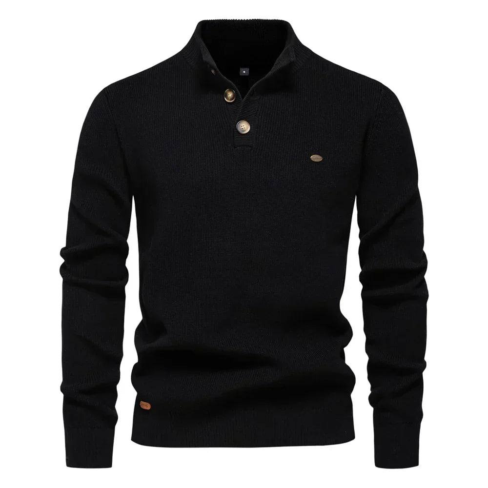 Javier | Elegante jersey de hombre con diseño de botones