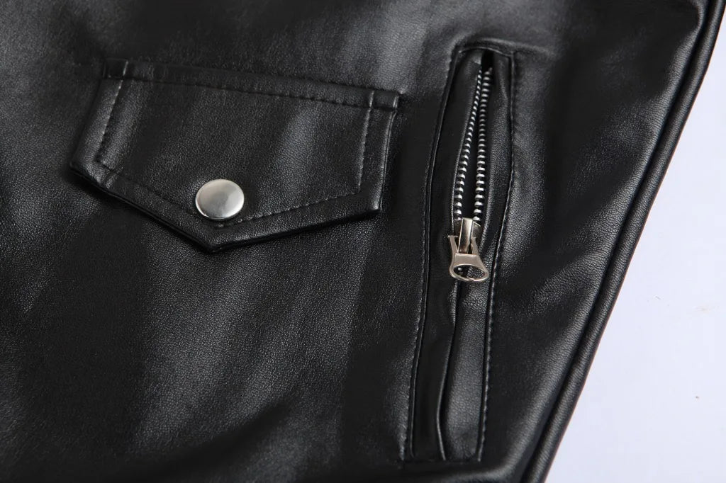 Austin |Elegante chaqueta bomber de cuero