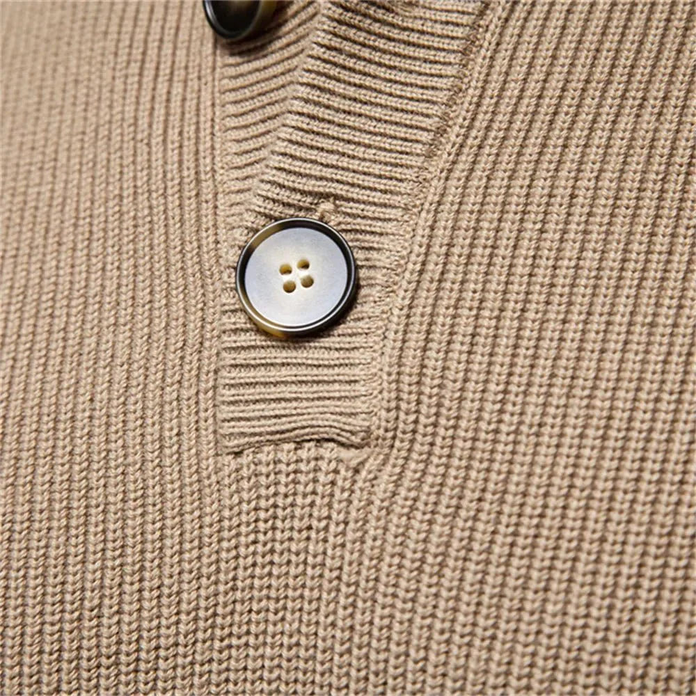 Javier | Elegante jersey de hombre con diseño de botones