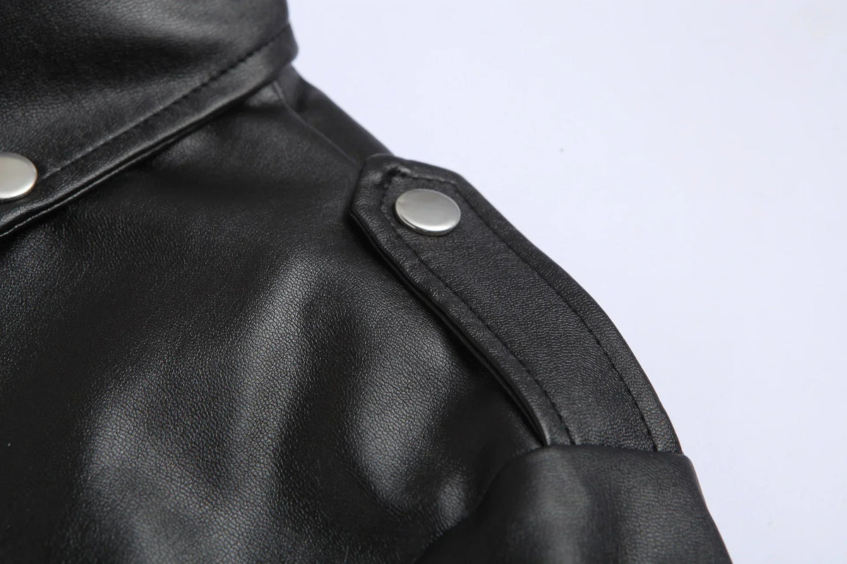 Austin |Elegante chaqueta bomber de cuero