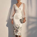Valentina · Vestido elegante con apliques de malla