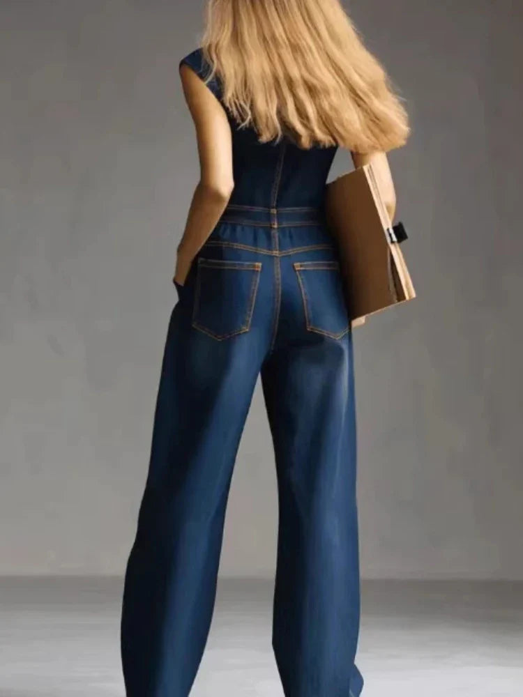 Carmen · Jumpsuit con cuello alto y bolsillos