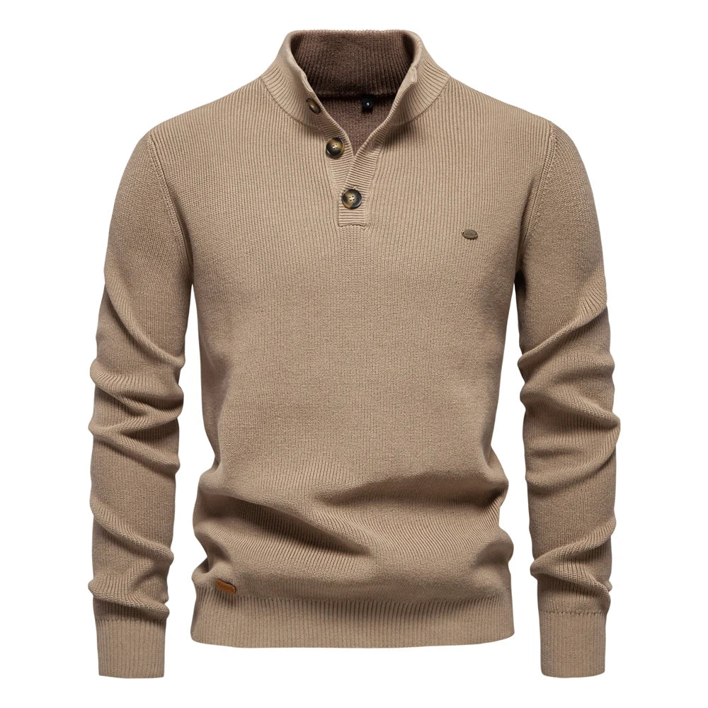 Javier | Elegante jersey de hombre con diseño de botones