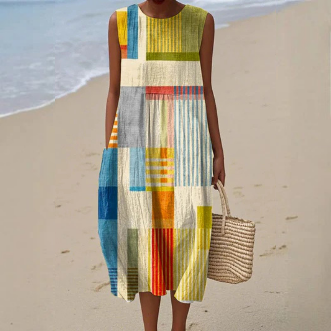 Eve | Vestido Midi Geométrico