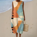 Iris | Vestido Midi Geométrico