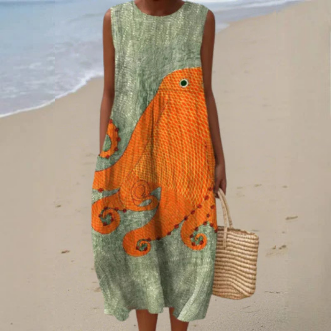Tess | Vestido Midi Oceánico