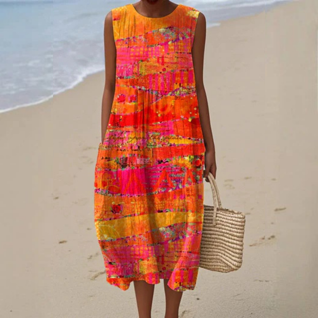Faye| Vestido Midi Atardecer