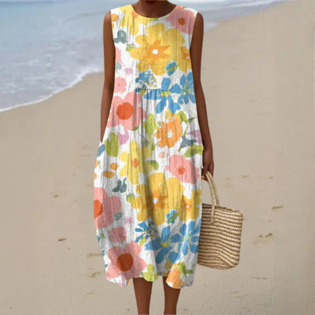 Ella | Vestido Midi Floral Pastel