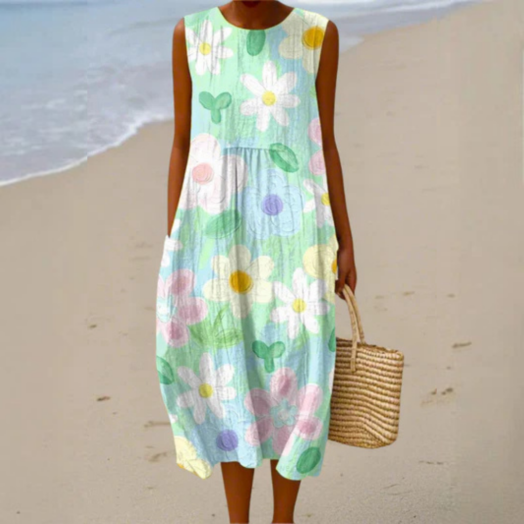 Erin | Vestido Midi de Flores Pastel