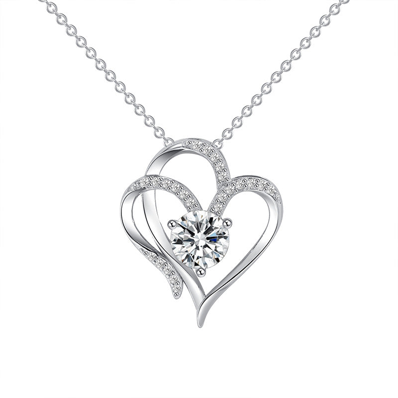 Collar de doble corazón