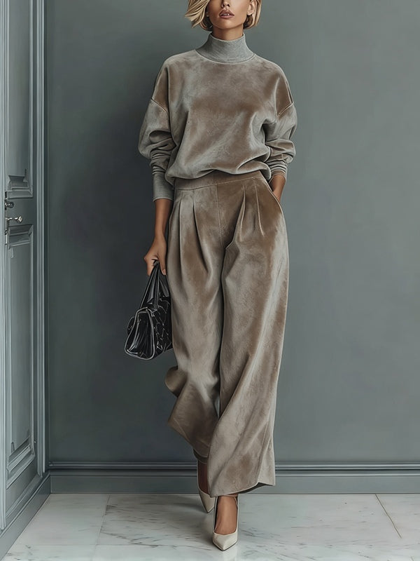 Sofía · Conjunto Terciopelo Cuello Alto