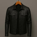 Torino | Chaqueta de cuero con botones