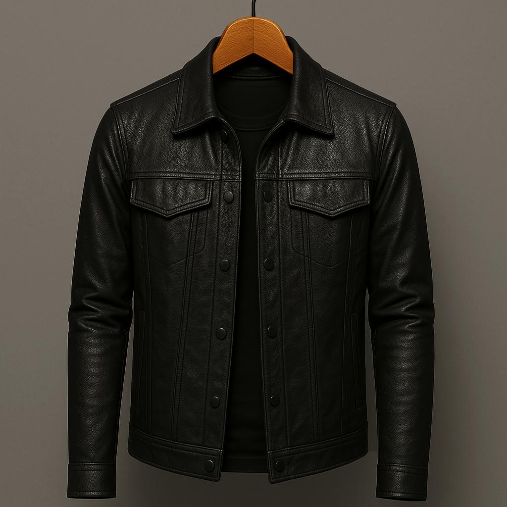 Torino | Chaqueta de cuero con botones