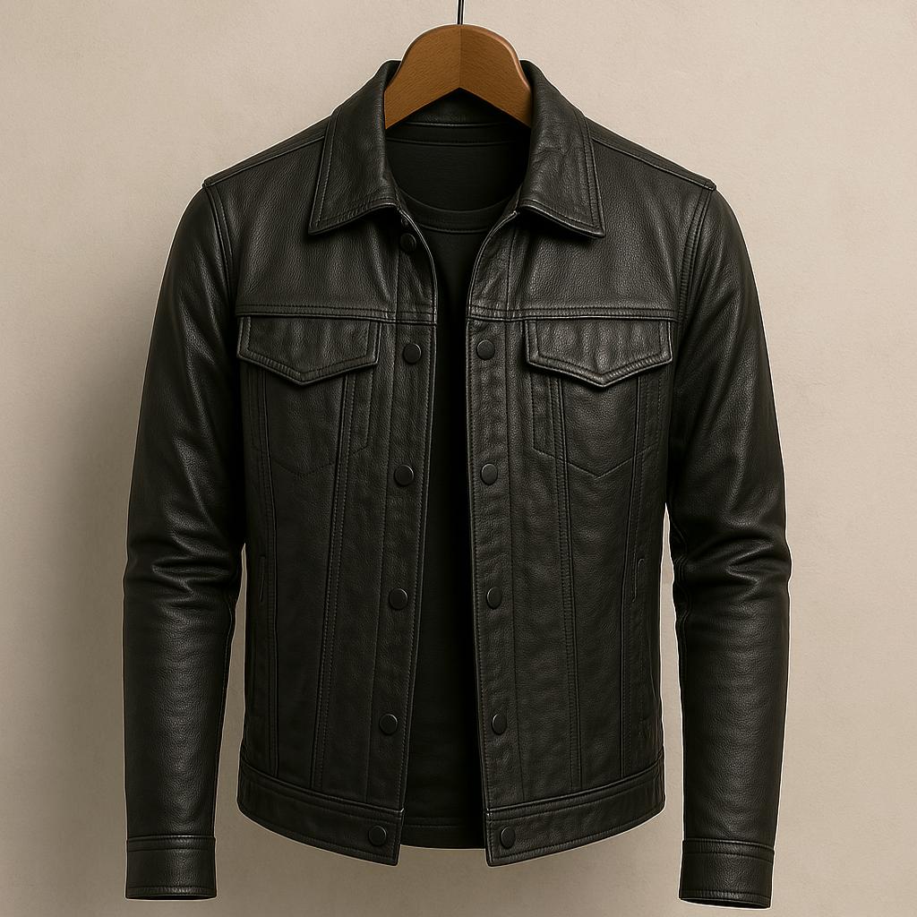 Torino | Chaqueta de cuero con botones