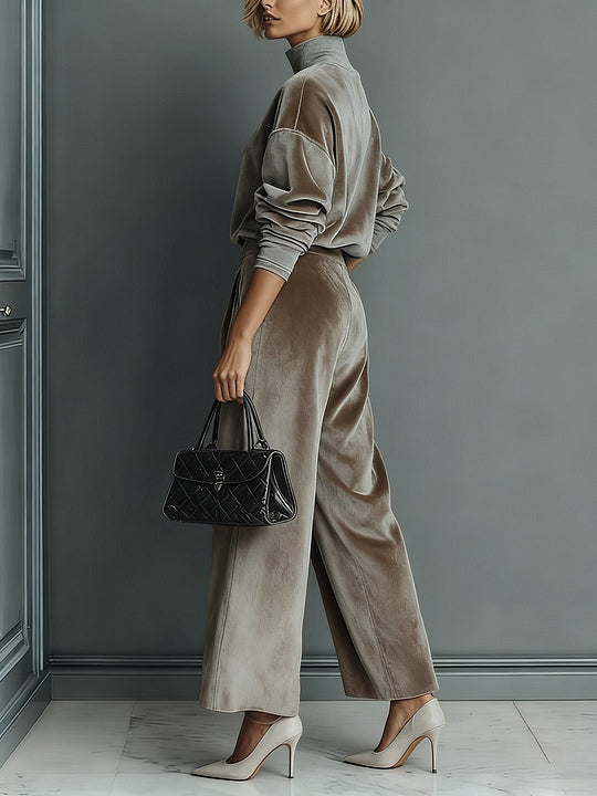 Sofía · Conjunto Terciopelo Cuello Alto