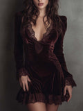 Vera · Vestido mini burdeos