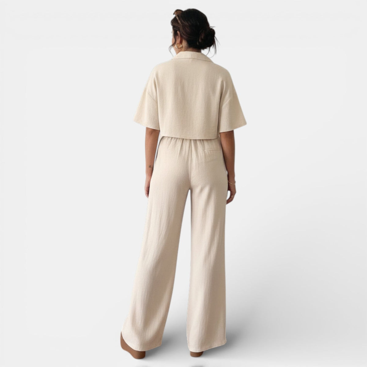 Pijama Mujer Algodón y Lino Dos Piezas
