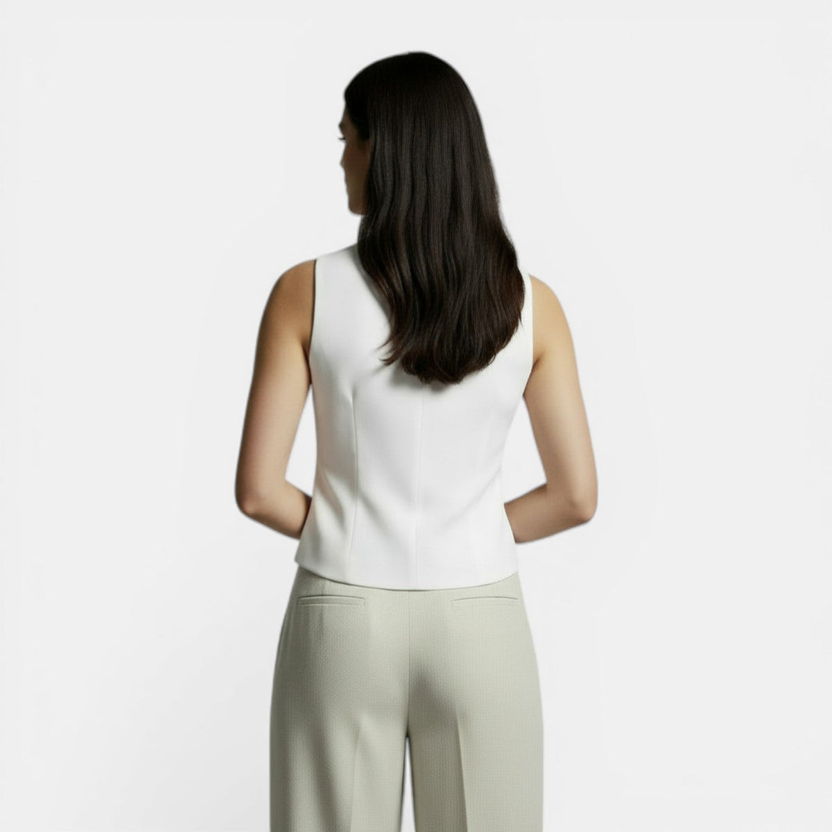 Chaleco Mujer Slim Fit Retro Elegante – Moda Casual y Sofisticada