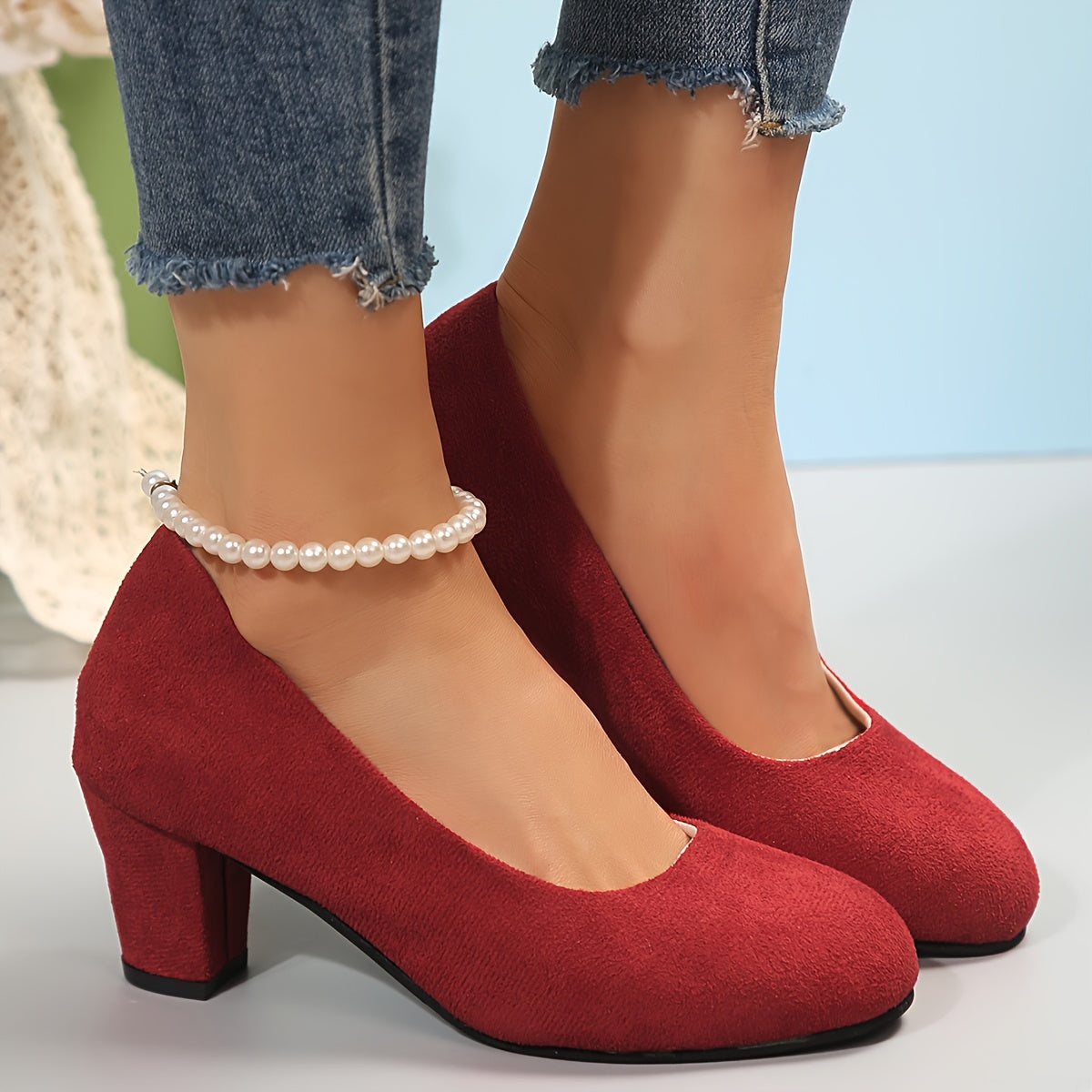 Laura – Zapatos de tacón con puntera ancha y tacón estable para una comodidad sin dolor.