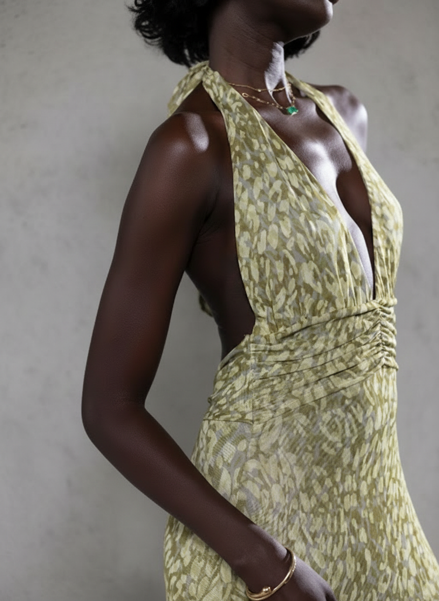 Chelsea · Vestido maxi con lazo en la espalda