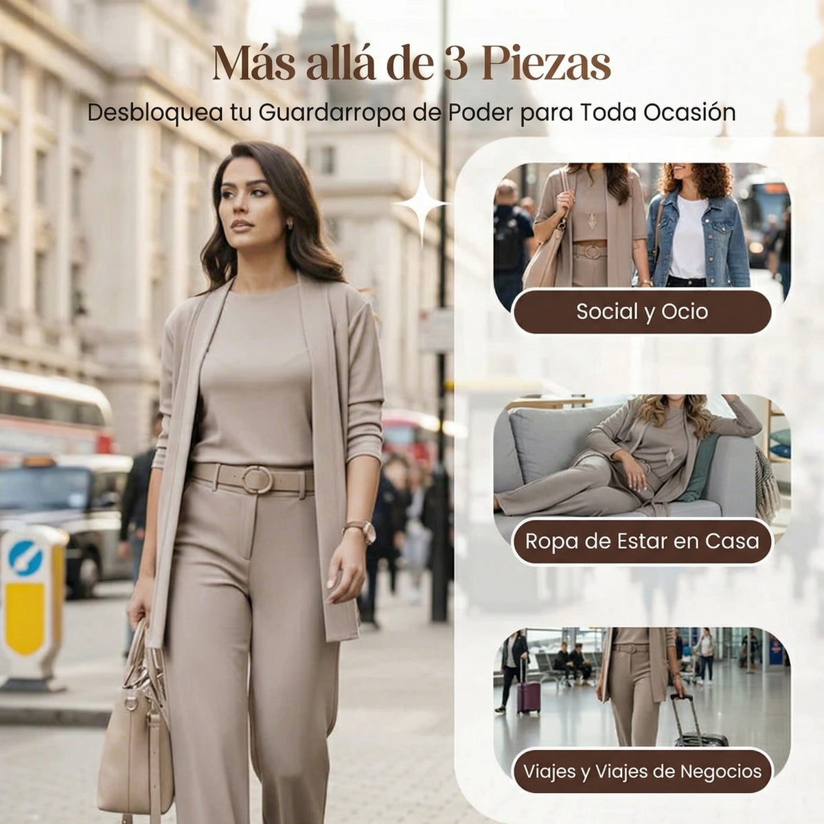Leonor · Conjunto elegante de tres piezas