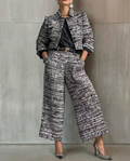 Manuela · Conjunto elegante con estampado de cuadros