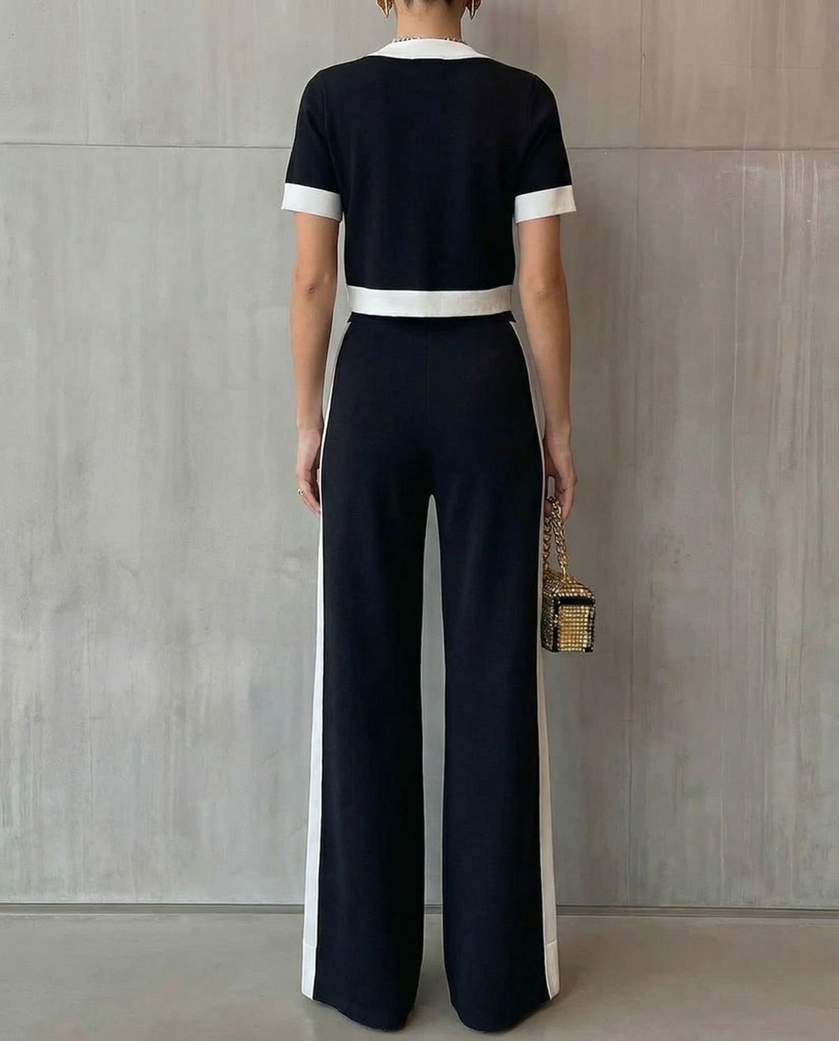 Pilar · Conjunto elegante con detalle de contraste