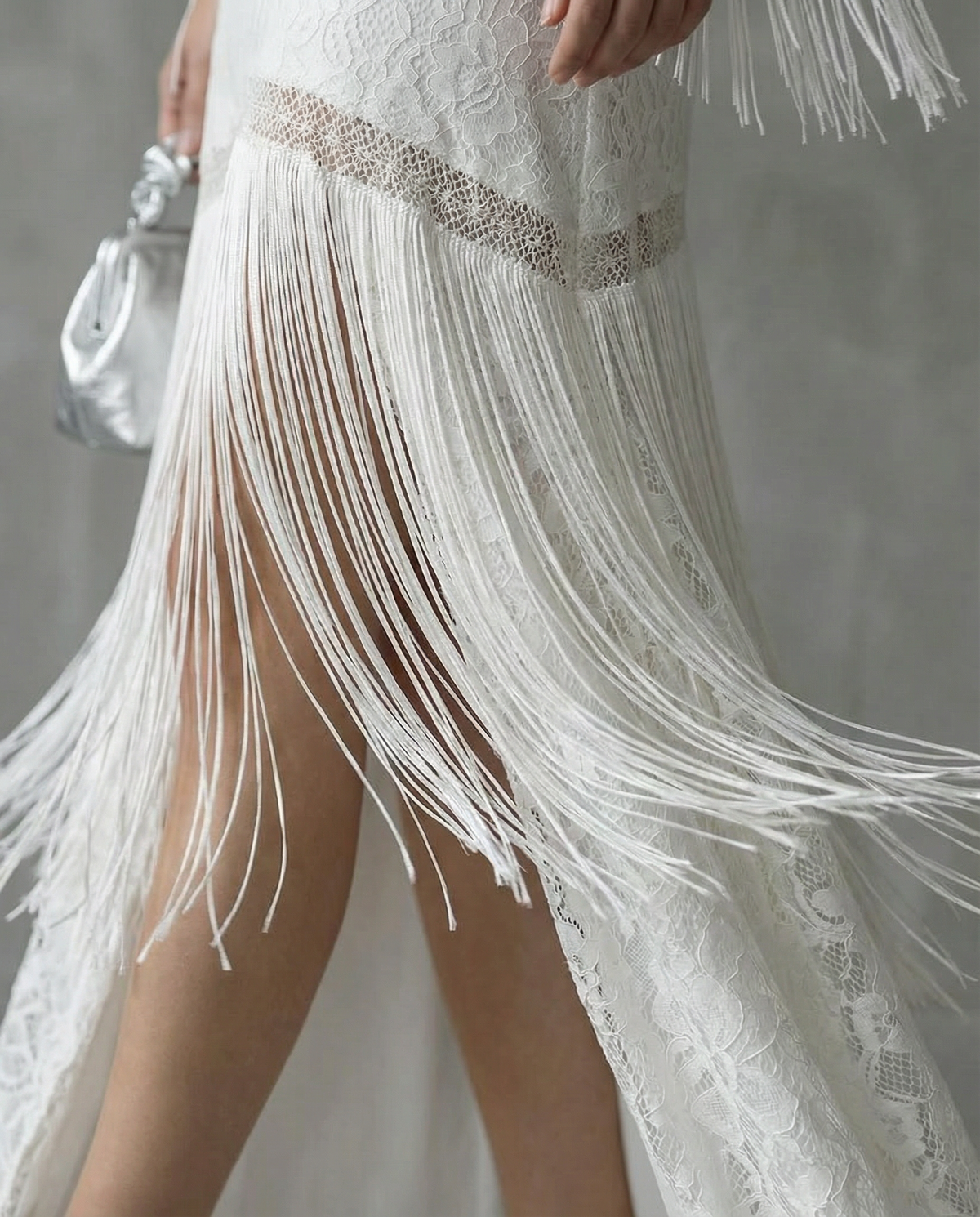 Paloma · Vestido boho con flecos y encaje