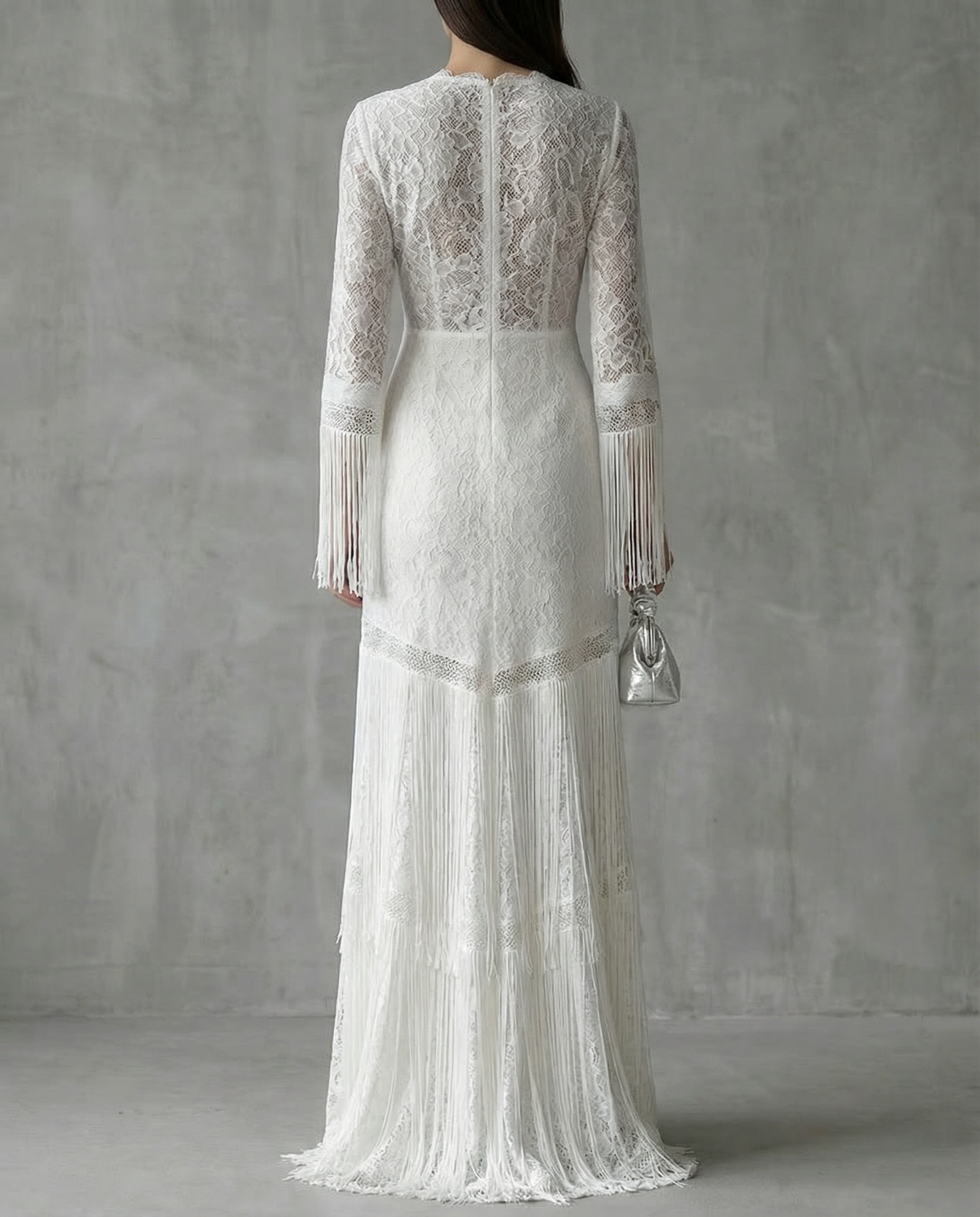 Paloma · Vestido boho con flecos y encaje